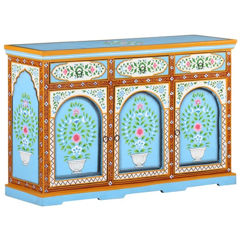 L' Orientaliste -  Hand Painted Sideboard 120x35x76 cm Solid Mango Wood